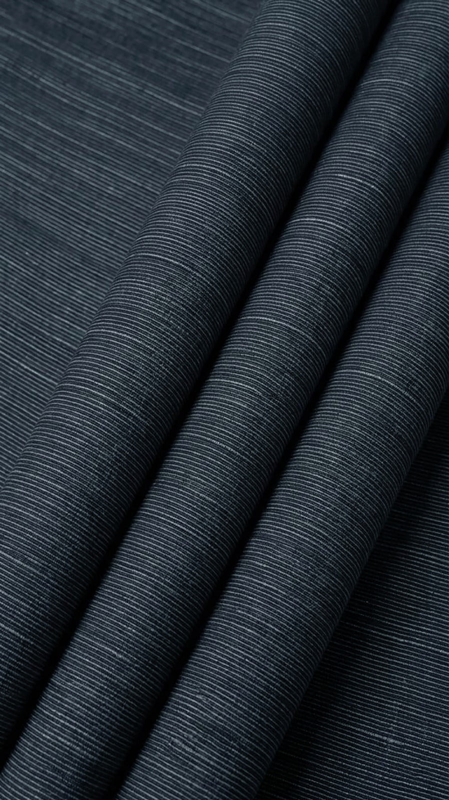 Black Blue - Lawn Slab Khaddar Breathable Fabric - 7 Meter