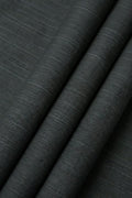 Black - Lawn Slab Khaddar Breathable Fabric - 7 Meter